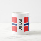 ノルウェー柄マグカップ「Uff Da」 コーヒーマグカップ (中央)