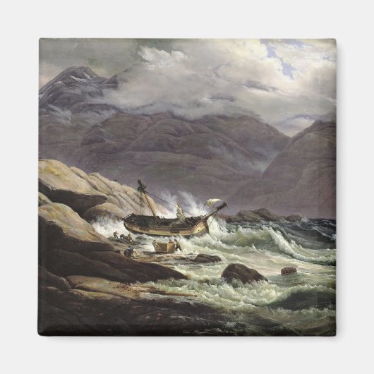 ノルウェー沿岸の難破船, 1831 マグネット (正面)
