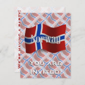 ノルウェー波旗 招待状 (正面/裏面)