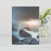 ノルウェー海岸写真 カード (スタンド正面)