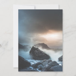 ノルウェー海岸写真 カード