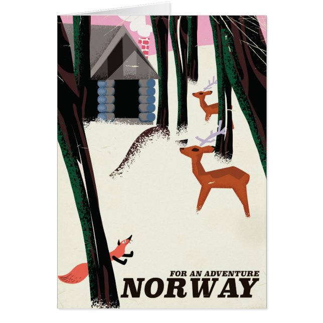 ノルウェー漫画の旅行ポスター (正面)