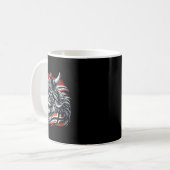 ノルウェー猫バイキングノルウェー国旗 コーヒーマグカップ (正面左)