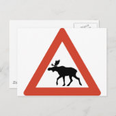 ノルウェー産のエルク ポストカード (正面/裏面)