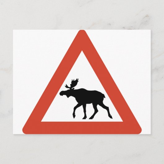 ノルウェー産のエルク ポストカード (正面)