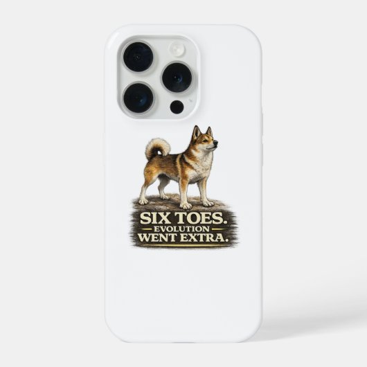 ノルウェー産ランデフントTシャツ - 六本指の進化 iPhoneケース (裏面)