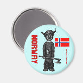 ノルウェー磁石とおもしろいバイキング マグネット (正面/裏面)