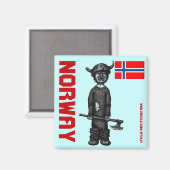 ノルウェー磁石とおもしろいバイキング マグネット (正面/裏面)