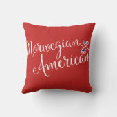 ノルウェー系アメリカ人の絡み合ったハートズスロークッション クッション (裏面)