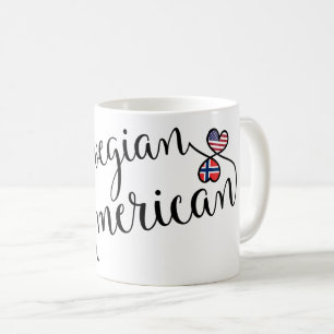 ノルウェー系アメリカ人の絡み合ったハートマグ コーヒーマグカップ