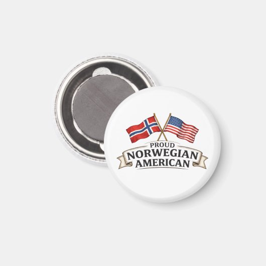 ノルウェー系アメリカ人マグネット マグネット (正面/裏面)