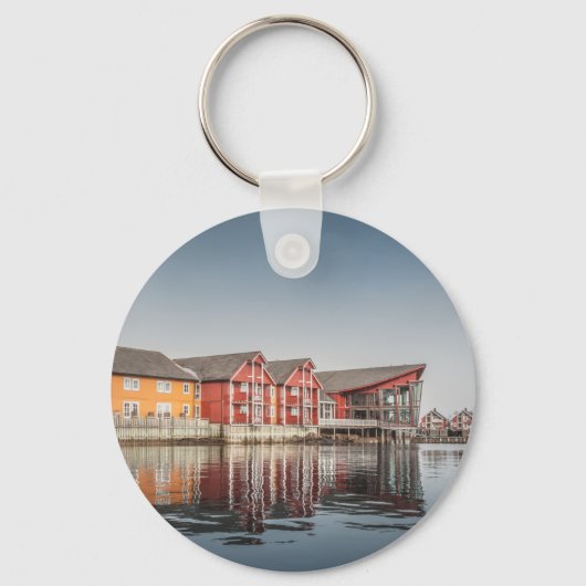 ノルウェー絵を描ハウス キーホルダー (正面)