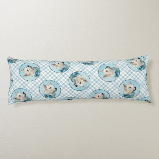 ノルウェー絵を描ブフンドオリジナルドッグアート ボディピロー (裏面)