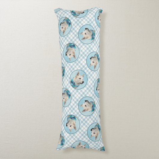 ノルウェー絵を描ブフンドオリジナルドッグアート ボディピロー (正面縦)