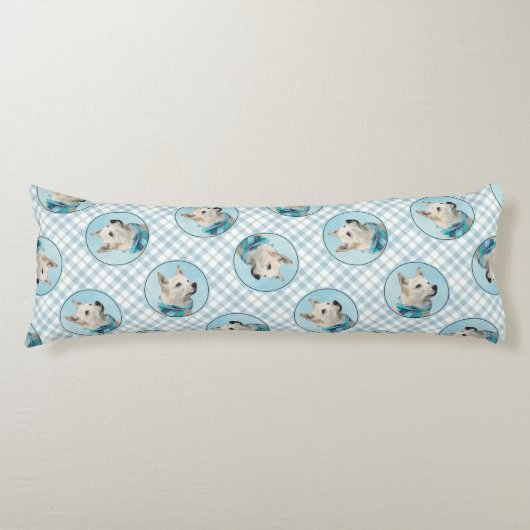 ノルウェー絵を描ブフンドオリジナルドッグアート ボディピロー (正面)