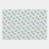 ノルウェー絵を描ブフンドオリジナルドッグアート ラッピングペーパーシート (正面2)