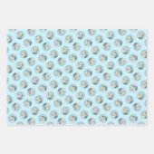 ノルウェー絵を描ブフンドオリジナルドッグアート ラッピングペーパーシート (正面)