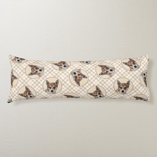 ノルウェー絵を描ランデフンドオリジナルドッグアート ボディピロー (正面)