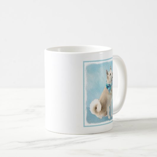 ノルウェー絵画のブフンドさん – かわいいオリジナルドッグアート コーヒーマグカップ (正面右)