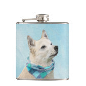 ノルウェー絵画のブフンドさん – かわいいオリジナルドッグアート フラスク (正面)