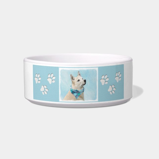 ノルウェー絵画のブフンドさん – かわいいオリジナルドッグアート ボウル (右)