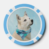 ノルウェー絵画のブフンドさん – かわいいオリジナルドッグアート ポーカーチップ (裏面)