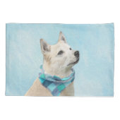 ノルウェー絵画のブフンドさん – かわいいオリジナルドッグアート 枕カバー (裏面)