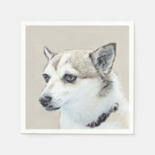 ノルウェー絵画ルンデフンド – オリジナルドッグアート スタンダードカクテルナプキン (正面)