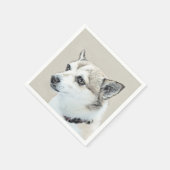 ノルウェー絵画ルンデフンド – オリジナルドッグアート スタンダードカクテルナプキン (角)