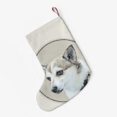 ノルウェー絵画ルンデフンド – オリジナルドッグアート スモールクリスマスストッキング (裏面 (吊り時))