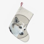 ノルウェー絵画ルンデフンド – オリジナルドッグアート スモールクリスマスストッキング (正面 (吊り時))