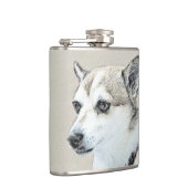 ノルウェー絵画ルンデフンド – オリジナルドッグアート フラスク (右)