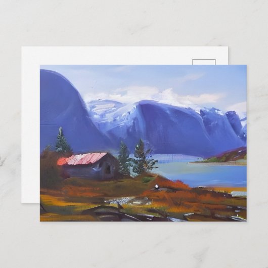ノルウェー自然アート ポストカード (正面/裏面)