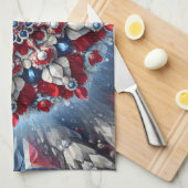 ノルウェー色のキッチンタオルデザイン キッチンタオル (四つ折り)