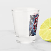 ノルウェー色のショットグラス ショットグラス (左)