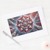 ノルウェー色の四角形シール 長方形シール (封筒)