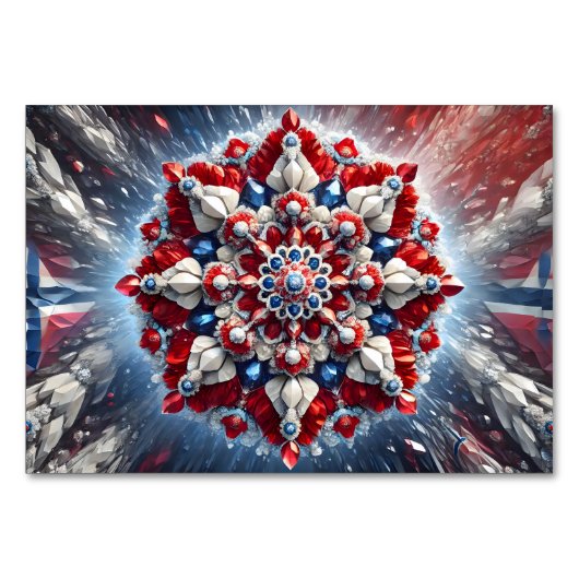 ノルウェー色の特殊なテーブルカード テーブルナンバー (正面)