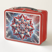 ノルウェー色の金属ステンレス弁当箱 メタルランチボックス (正面)