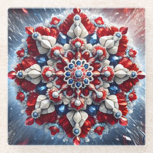 ノルウェー色ガラスのコースター ガラスコースター (正面)