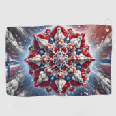 ノルウェー色ゴルフタオル ゴルフタオル (横)