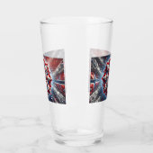 ノルウェー色付きガラスカップ タンブラーグラス (左)