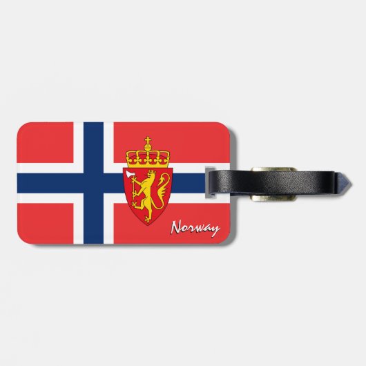 ノルウェー荷物預かり証、愛国的なノルウェー国旗 ラゲッジタグ (裏面横)