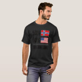 ノルウェー誇りを持ったアメリカ国旗 Tシャツ (正面フル)