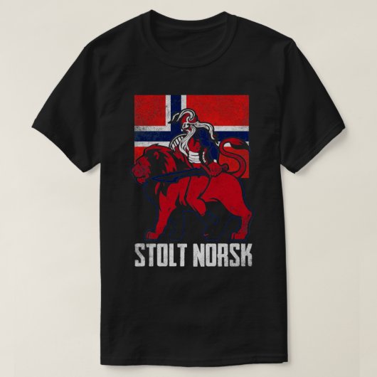 ノルウェー誇りを持ったシュルトノリスク Tシャツ (デザイン正面)
