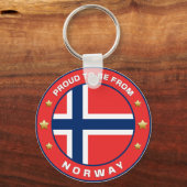 ノルウェー誇りを持った出身であること キーホルダー (正面)