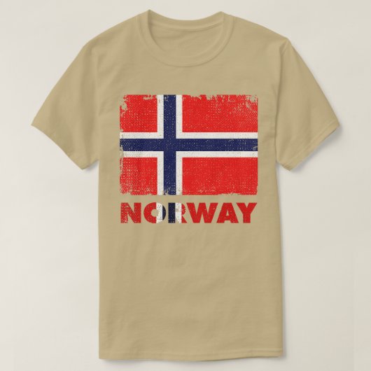 ノルウェー誇りを持った国旗オスロノルウェー Tシャツ (デザイン正面)