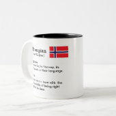 ノルウェー語おもしろいマグ ツートーンマグカップ (正面左)