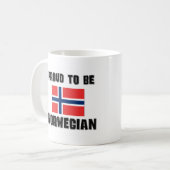 ノルウェー語があること誇りを持った コーヒーマグカップ (正面左)
