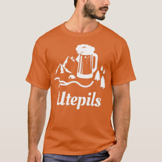 ノルウェー語でビールを飲むUthils Tシャツ