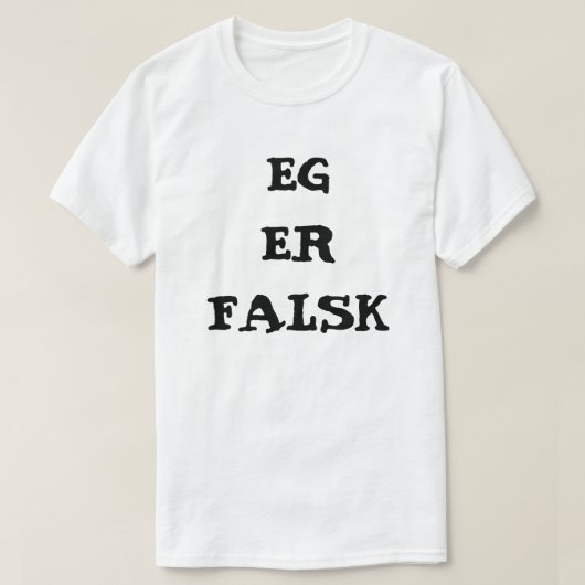 ノルウェー語で私は偽物です Tシャツ (デザイン正面)